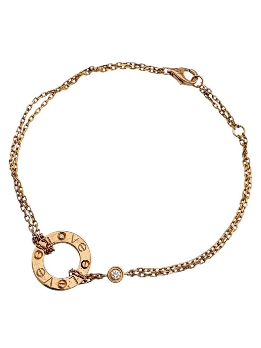 Cartier Lovesa Kuru Bracelet 18k Gold 18k Pink Diamond